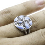 925 Sterling Silver Moroccan Ring Vintage Real Turquoise Gemstone Ring