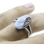 925 Sterling Silver Moroccan Ring Vintage Real Turquoise Gemstone Ring