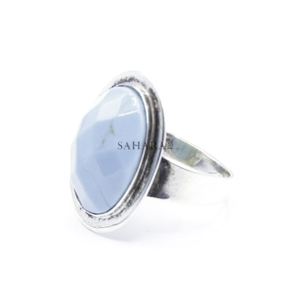 Turquoise Ring, Oval Gemstone Ring, Moroccan Tribal Jewelry, Handmade Turquoise Jewelry, 925 Sterling Silver
