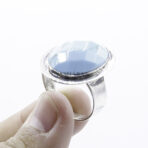 Turquoise Ring, Oval Gemstone Ring, Moroccan Tribal Jewelry, Handmade Turquoise Jewelry, 925 Sterling Silver 