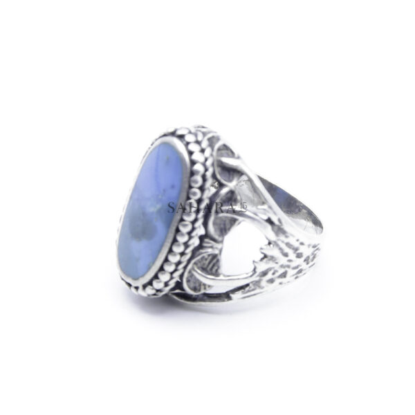 Turquoise Ring, Oval Gemstone Ring, Moroccan Tribal Jewelry, Handmade Turquoise Jewelry, 925 Sterling Silver
