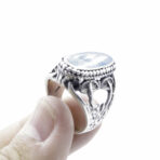 Turquoise Ring, Oval Gemstone Ring, Moroccan Tribal Jewelry, Handmade Turquoise Jewelry, 925 Sterling Silver 