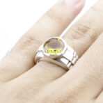 Citrine Gemstone Solitaire Ring Antique Ethnic Tribal Moroccan Ring 925 Sterling Silver