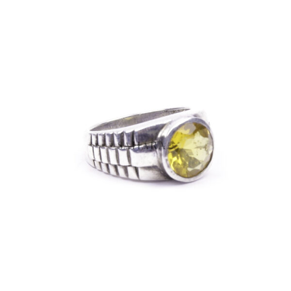 Citrine Gemstone Solitaire Ring Antique Ethnic Tribal Moroccan Ring 925 Sterling Silver