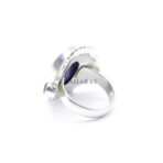 Saphir Bleu Gemstone Oval Stone, Handmade Ring, Saphir Bleu Women Ring, Artisan Jewelry, 925 Sterling Silver 