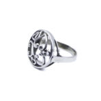 Vintage Ornate Swirl Heart Ring 925 Sterling Silver