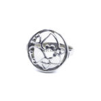 Vintage Ornate Swirl Heart Ring 925 Sterling Silver Size X