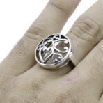 Vintage Ornate Swirl Heart Ring 925 Sterling Silver