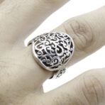 Vintage Ornate Swirl Ring, Moroccan Ring, 925 Sterling Silver