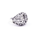 Vintage flower Ornate Swirl Ring, Moroccan Ring, 925 Sterling Silver