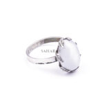 Vintage Real Moonstone Gem Ring 925 Sterling Silver