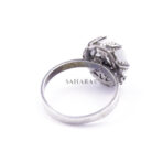 Vintage Real Moonstone Gem Ring 925 Sterling Silver