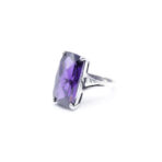 Amethyst Topaz Ring, Purple Cz Stone, Woman's Amethyst Ring, Artisan Jewelry, 925 Sterling Silver