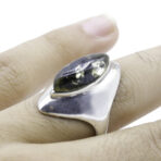 Green Amber ring, multi-color amber ring, amber handcrafted ring, Artisan Jewelry, 925 Sterling Silver