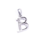 Letter B Pendant, Pendant B, 925 Sterling Silver 