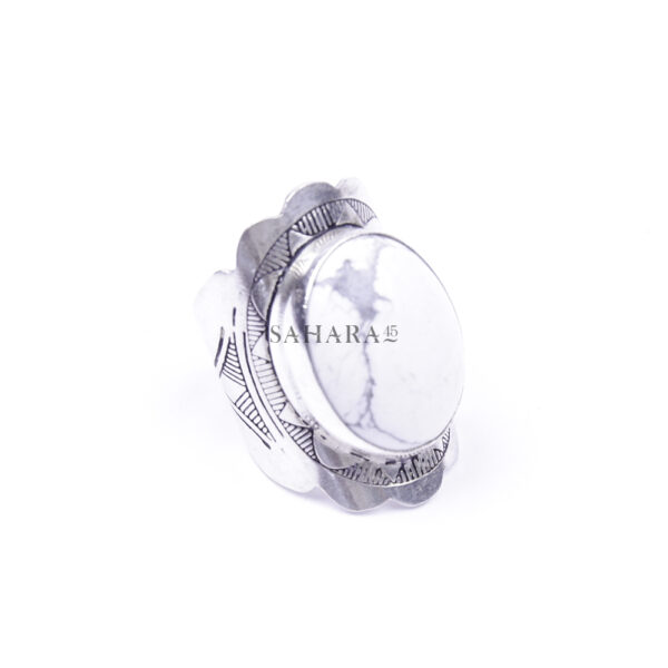 Natural Howlite Gemstone Ring, Natural Howlite Gemstone, Handmade Ring, 925 Sterling Silver