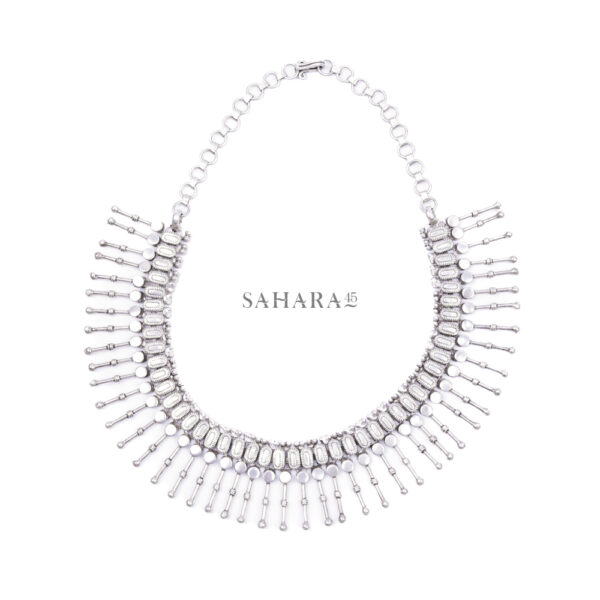 Moroccan Necklace Silver African Tribal, Moroccan Jewelry Tuareg, Antique Berber Handmade