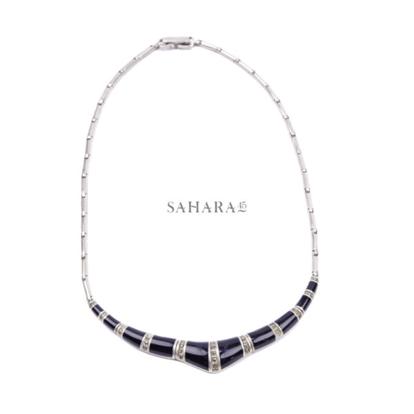 Black Onyx Necklace, 925 Sterling Silver Handmade Jewelry, Statement Necklace, Natural Crystal Stone