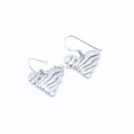 Heart Charm Earrings, Antique Silver Drop Earrings, Dangling Silver Earrings, Boho Statement Gift Earrings.