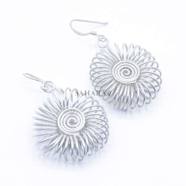 Swirl Earrings, 925 Sterling Silver, Swirls, Whirlpool Earring, Handcrafted Jewelry, Boho Jewelry