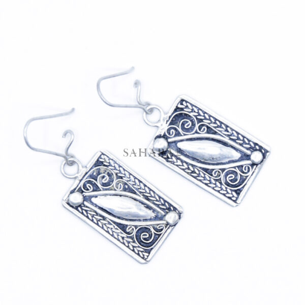Amazigh Earring, Handmade Earring Silver, African Tuareg, Moroccan Style Earrings, Filigree Dangle Jewelry