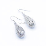 Bali Basket Weave Silver Earrings, Handmade Earring Silver, Weave Pattern Bali Jewelry Artisan Filigree Dangle Jewelry