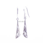 Filigree Cone Dangle Earrings, Drop Earrings, 925 Sterling Silver Dangling Silver Earrings, Boho Statement Gift Earrings