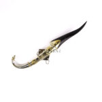 Jambiya Moroccan Handmade Small Dagger Black Handle goat Knife Stainless Steel Yellow Islamic Authentic Arabic