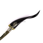 Jambiya Moroccan Handmade Large Dagger Black Handle goat Knife Stainless Steel Islamic Authentic Arabic