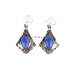 Turquoise Earring, Tuareg Earring, African Earring, Moroccan Earring, Dangle Earring, Handmade Artisan Earring, 925 Silver