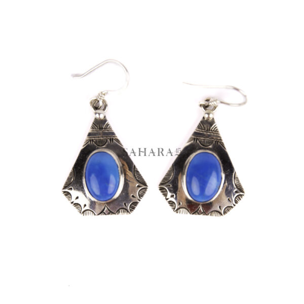 Turquoise Earring, Tuareg Earring, Earring Tuareg, African Earring, Moroccan Earring, Dangle Earring, Handmade Artisan Earring, 925 Silver