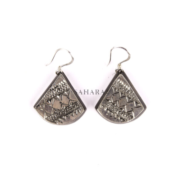 Tuareg Earring, Earring Tuareg, African Earring, Moroccan Earring, Ebony Earring, Vintage Earring, Handmade Artisan Earring, 925 Silver