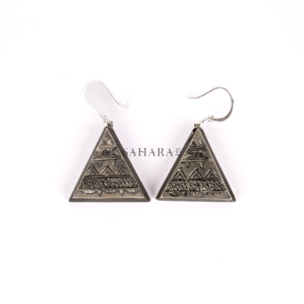 Tuareg Earring, Earring Tuareg, African Earring, Moroccan Earring, Ebony Earring, Vintage Earring, Handmade Artisan Earring, 925 Silver