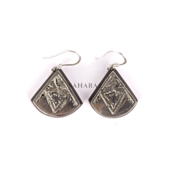 Ebony Earring, Tuareg Earring, African Earring, Moroccan Earring, Vintage Earring, Handmade Artisan Earring, 925 Silver