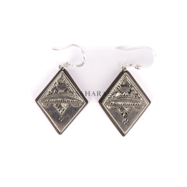 Tuareg Earring, Earring Tuareg, African Earring, Moroccan Earring, Ebony Earring, Vintage Earring, Handmade Artisan Earring, 925 Silver