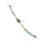 Turquoise, Red Coral, Bracelet Tibetan Silver Handmade Beaded Jewelry Ethnic Tribal Nepalese Bracelet Nepali