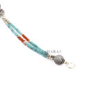 Turquoise, Red Coral, Bracelet Tibetan Silver Handmade Beaded Jewelry Ethnic Tribal Nepalese Bracelet Nepali