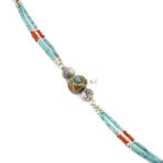 Turquoise, Red Coral, Bracelet Tibetan Silver Handmade Beaded Jewelry Ethnic Tribal Nepalese Bracelet Nepali