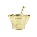 Mortar and pestle sets Mehraz Handmade brass mortar and pestle in new look Authentic Moroccan Craftsmanship
