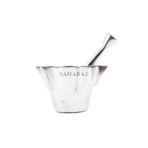 Mortar and Pestle Sets Mehraz Handmade Silver mortar and pestle in new look Authentic Moroccan Craftsmanship.