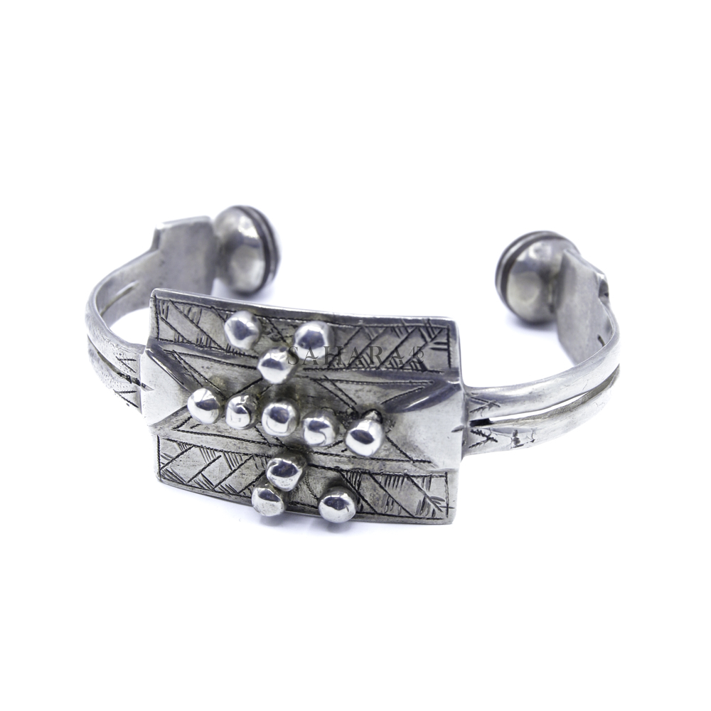 Tuareg Bracelet Silver Tribal Open Bangle